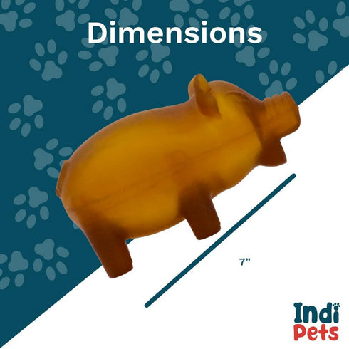 Indipets Rubber Pig Dog Toy - Poudre Pet & Feed Supply 2