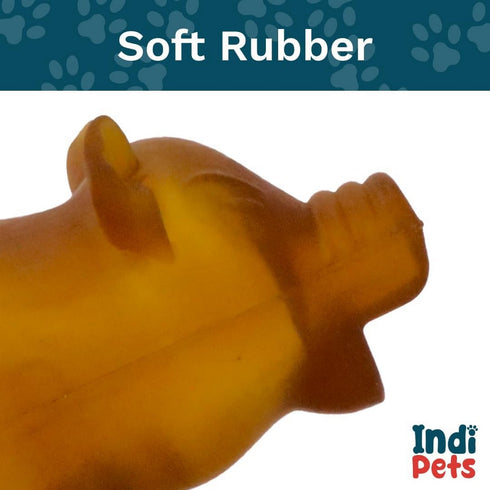 Indipets Rubber Pig Dog Toy - Poudre Pet & Feed Supply 3