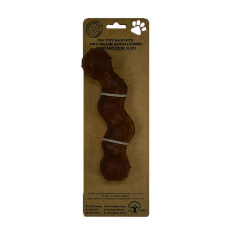 IndiPets 100% Organic Rubber Spikey Snake Dog Toy 8" poudrefeed.com