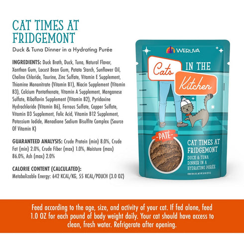 Weruva Cats in the Kitchen Pate Times at Fridgemont Wet Cat Food 3oz - Poudre Pet & Feed Supply 4