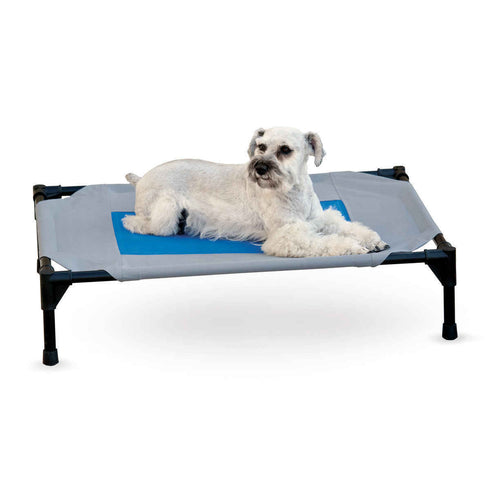 K&H Pet Products Coolin' Pet Cot Medium Gray Blue - Poudre Pet and Feed Supply