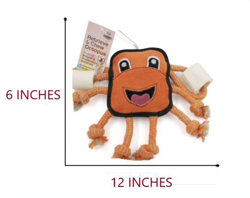 Advance Pet Product Retrieve & Chew Octopus with Natural Bone