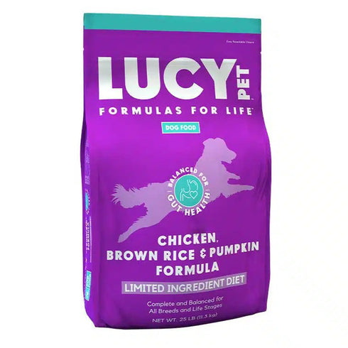 Lucy Pet Chicken Brown Rice Pumpkin Dry Dog Food 25lb - Poudre Pet and Feed Supply