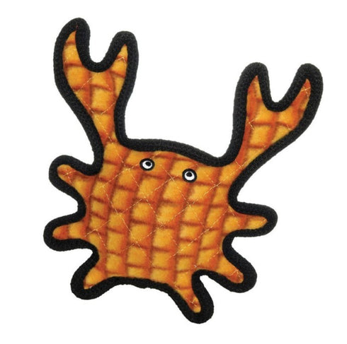 Tuffy's Ocean Creature Crab Dog Toy, Orange, Medium