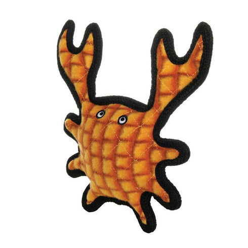 Tuffy's Ocean Creature Crab Dog Toy, Orange, Medium