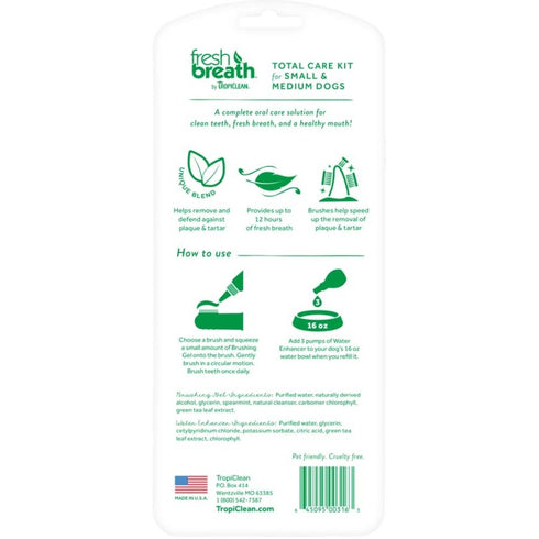 TropiClean Fresh Breath Total Care Kit for Dogs Small - Poudre Pet & Feed Supply 2
