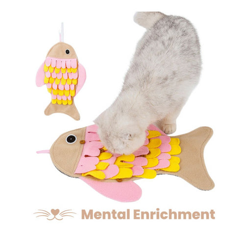 Injoya Fish Snuffle Mat Cat Supply 0.20''