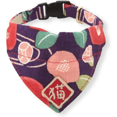 Necoichi Kimono Cat Bandana Collar Purple Poudre Pet & Feed Supply