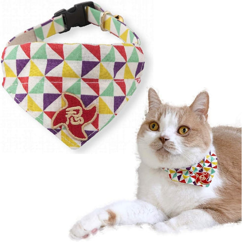 Necoichi Ninja Cat Bandana Collar Yellow Poudre Pet & Feed Supply 2