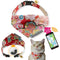 Necoichi Bandana Cat Collar with Air Tag Pocket Blossom Red Poudre Pet & Feed Supply