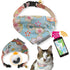Necoichi Bandana Cat Collar with Air Tag Pocket Blossoms Baby Blue