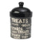 PetRageous Designs Vintage 9" Treat Jar Black Natural poudrefeed.com