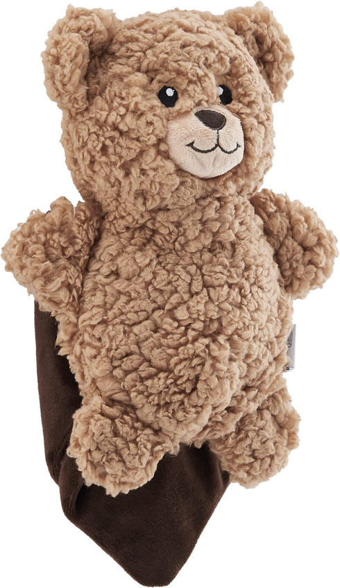 Outward Hound Blanket Buddies Brown Bear Small Dog Toy