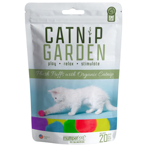 Multipet Catnip Garden Organic Puffs 20 Count - Poudre Pet and Feed Supply