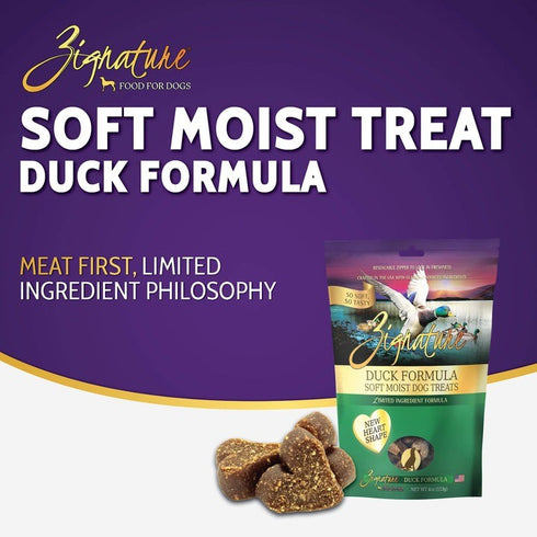 Zignature Soft Moist Dog Treats - Duck - 4oz