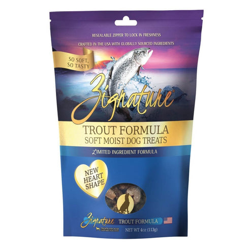 Zignature Soft Moist Dog Treats - Trout - 4oz