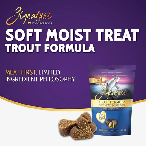 Zignature Soft Moist Dog Treats - Trout - 4oz