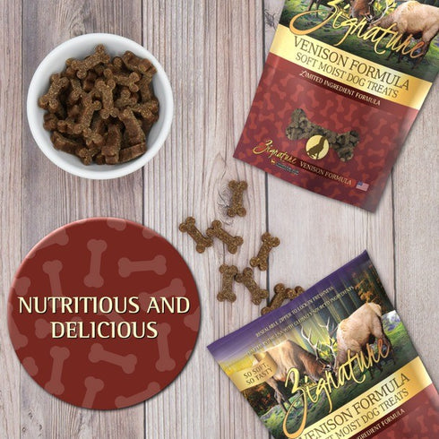 Zignature Soft Moist Dog Treats - Venison - 4oz