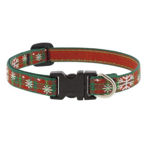 Lupine Pet Dog Collar 1/2" x 6"-9" Christmas Plaid - Poudre Pet & Feed Supply