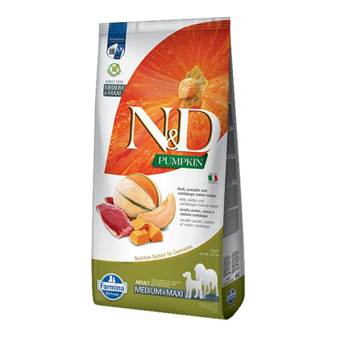 Farmina N&D Pumpkin Cantalupe & Duck Medium/Maxi Dog 26.4lb poudrefeed.com