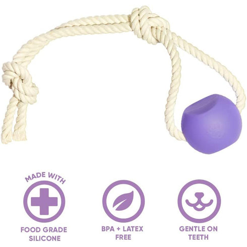 Yomp Ball Rope Silicone Dog Toy poudrefeed.com 3