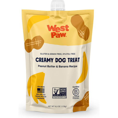 West Paw Creamy Treat Peanut Butter Banana 6.2oz - Poudre Pet and Feed Supply