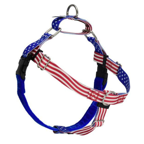 2 Hounds Design Freedom No-Pull Dog Harness Star Spangled 1"M 24"28" - Poudre Pet and Feed Supply