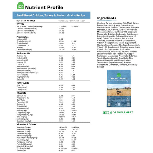 Open Farm Small Breed Grain-Free Dry Dog Food 4lb - Poudre Pet and Feed Supply