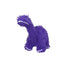 Tuffy's Mighty Microfiber Ball Durable Squeaky Plush Dog Toy, Purple Brachiosaurus