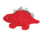 Tuffy's Mighty Microfibre Ball Stegosaurus Plush Dog Squeaker Toy