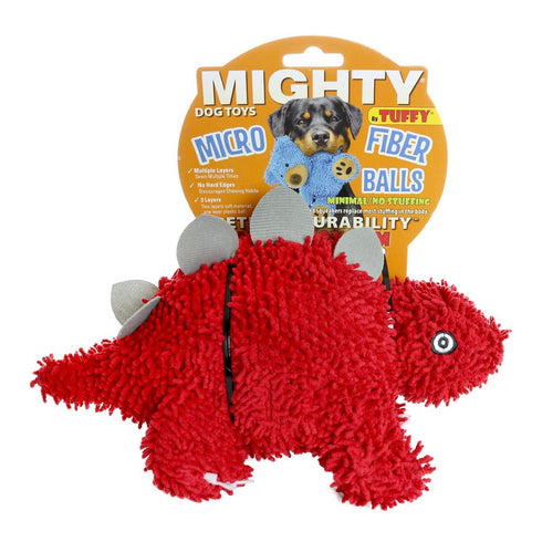 Tuffy's Mighty Microfibre Ball Stegosaurus Plush Dog Squeaker Toy