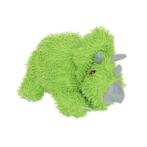 Tuffy’s Mighty Micro Ball Triceratop – Plush, Squeaky Dog Toy