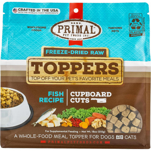 Primal Cupboard Cuts Fish Grain-Free Freeze-Dried Raw Dog Food Topper, 3.5 oz