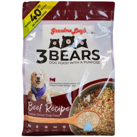 Grandma Lucy's Freeze Dried 3 Bears Beef Dog Food 8lb - Poudre Pet and Feed Supply