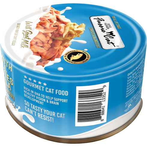 Fussie Cat Tuna with Small Anchovies Formula in Goat Milk Gravy Canned Cat Food 2.47oz - Poudre Pet and Feed Supply
