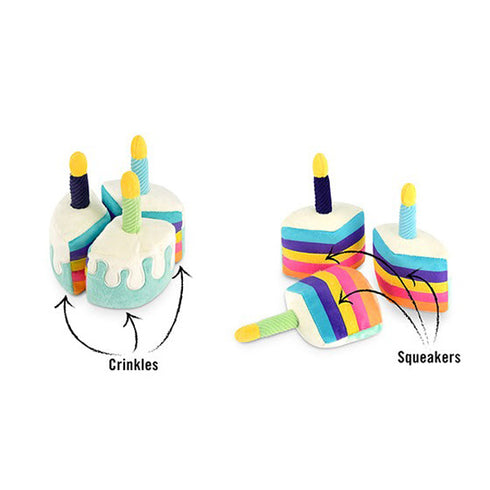 P.L.A.Y. Party Time Bone-Appetit Cake Dog Toy poudrefeed.com 2