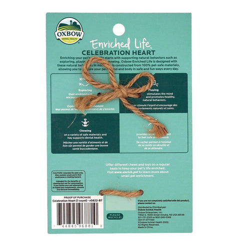 Oxbow Enriched Life Celebration Heart - Poudre Pet and Feed Supply