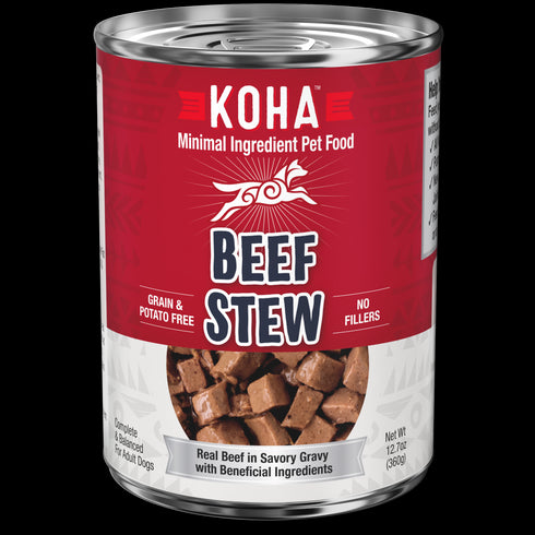 Koha Minimal Ingredient Beef Stew for Dogs 12.7oz - Poudre Pet and Feed Supply