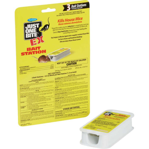 Just One Bite Disposable Mouse Bait Station 3-Pack poudrefeed.com
