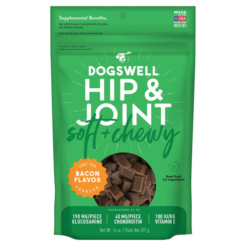 DogsWell Hip & Joint Soft & Chewy Treats Bacon Dog Treats 14oz - Poudre Pet and Feed Supply