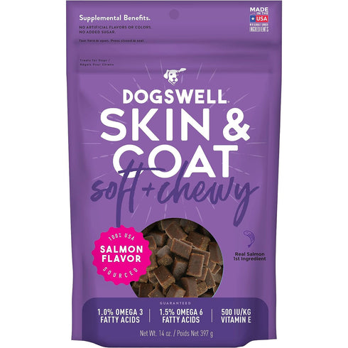 DogsWell Soft & Chewy Skin & Coat Salmon Dog Treats 14oz - Poudre Pet and Feed Supply