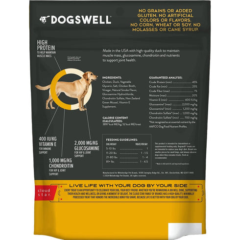 DogsWell Hip & Joint Jerky Duck Grain Free Dog Treats 10oz - Poudre Pet & Feed Supply 2