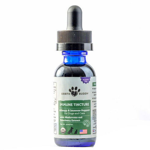 Earth Buddy Immune Tincture – Mushroom Elderberry Allergy & Immune Support 500mg - Poudre Pet and Feed Supply
