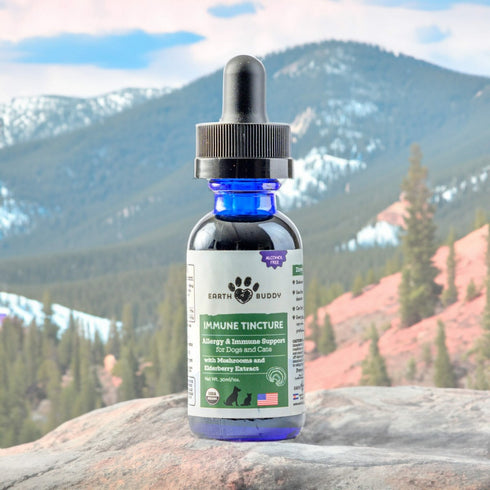 Earth Buddy Immune Tincture – Mushroom Elderberry Allergy & Immune Support 500mg - Poudre Pet and Feed Supply