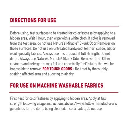 Nature’s Miracle Skunk Odor Remover Citrus Scent 32oz - Poudre Pet and Feed Supply