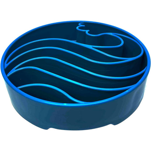 SodaPup Wave Design eBowl Slow Feeder for Dogs Blue - Poudre Pet and Feed Supply