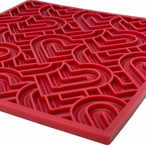 SodaPup eMat Love Hearts Lick Mat Red Large - Poudre Pet and Feed Supply