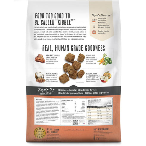 The Honest Kitchen Clusters Whole Grain Beef Oats Dry Dog Food 20lb - Poudre Pet and Feed Supply