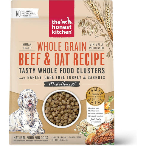 The Honest Kitchen Clusters Whole Grain Beef Oats Dry Dog Food 5lb - Poudre Pet and Feed Supply