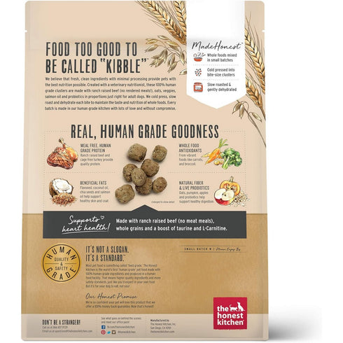 The Honest Kitchen Clusters Whole Grain Beef Oats Dry Dog Food 5lb - Poudre Pet and Feed Supply